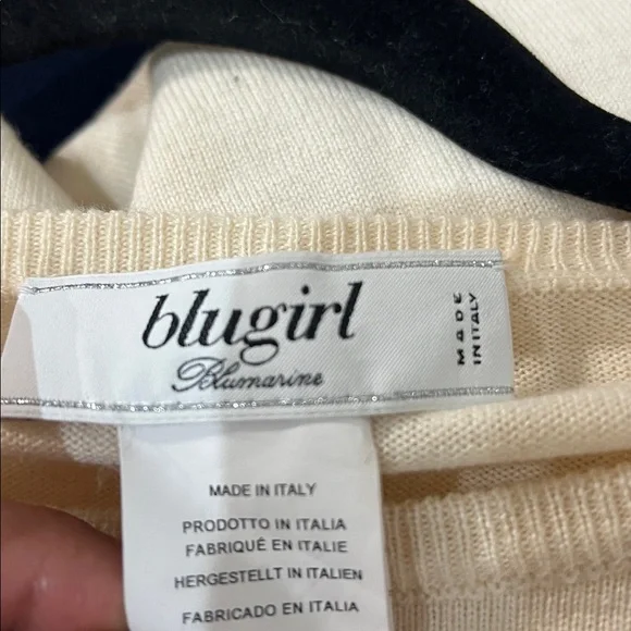 Women's Cream Ruffle Sweater - Picture 2 of 4